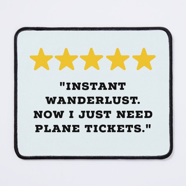 Item preview, Travel Lover Reviews Funny 5 Star Review #3 designed and sold by Jollys-ArtShop.