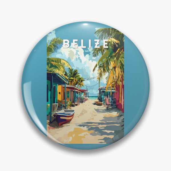 Item preview, Belize Illustration Travel Art Vintage designed and sold by KrisSidDesigns.
