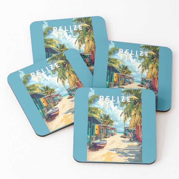 Item preview, Belize Illustration Travel Art Vintage designed and sold by KrisSidDesigns.