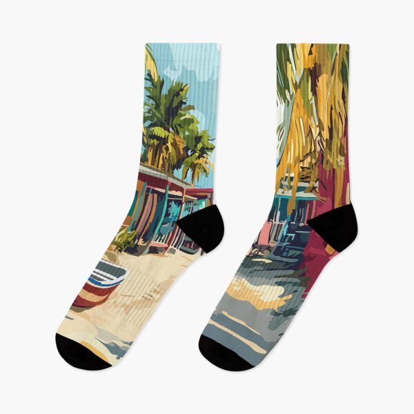 Item preview, Belize Illustration Travel Art Vintage designed and sold by KrisSidDesigns.