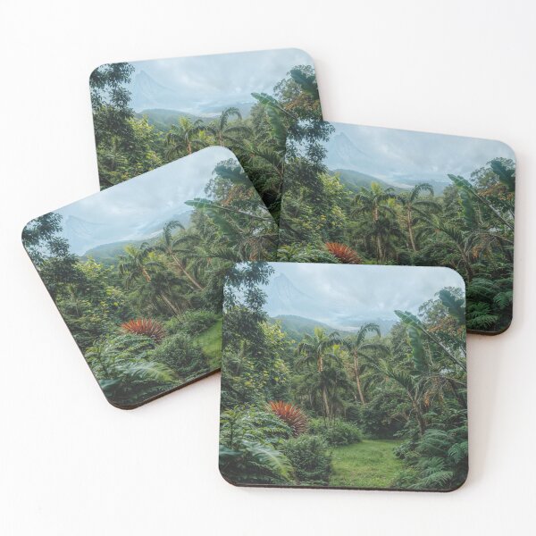 Item preview, Tropical hawaiian Rainforest with Misty Mountain designed and sold by regnumsaturni.