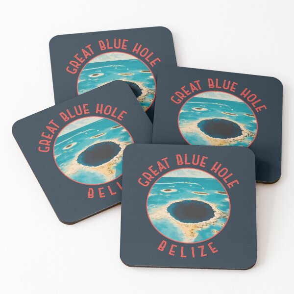 Item preview, Belize Great Blue Hole Retro Distressed Circle designed and sold by KrisSidDesigns.