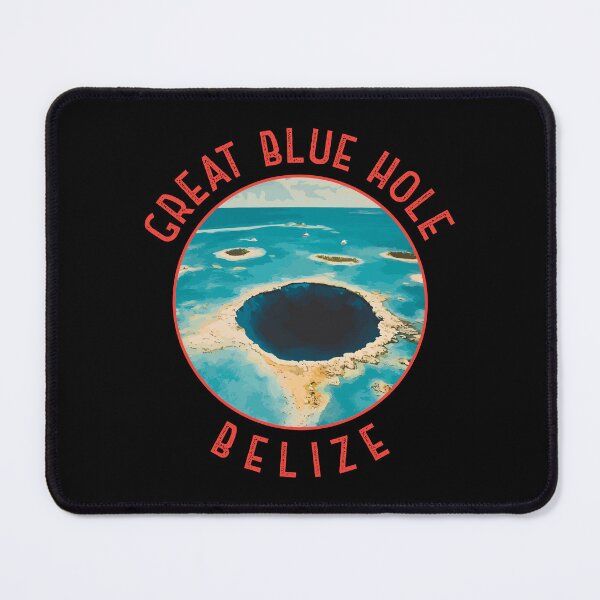 Item preview, Belize Great Blue Hole Retro Distressed Circle designed and sold by KrisSidDesigns.