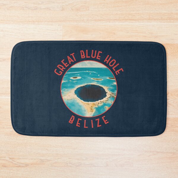 Item preview, Belize Great Blue Hole Retro Distressed Circle designed and sold by KrisSidDesigns.