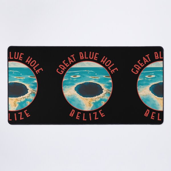 Item preview, Belize Great Blue Hole Retro Distressed Circle designed and sold by KrisSidDesigns.