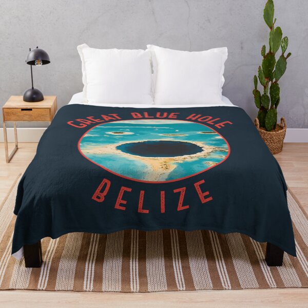 Item preview, Belize Great Blue Hole Retro Distressed Circle designed and sold by KrisSidDesigns.