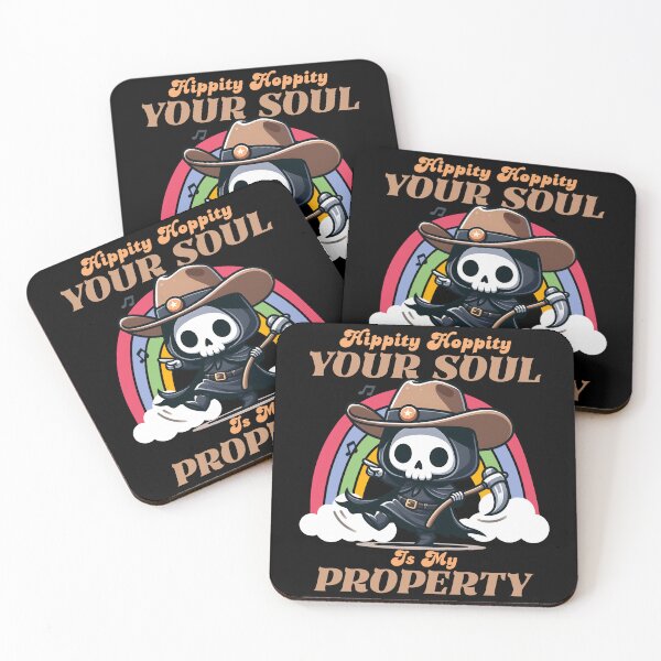 Item preview, Cute Grim Reaper - Funny "Hippity Hoppity, Your Soul Is My Property" designed and sold by Kawaii-n-Spice.
