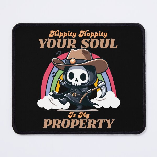 Item preview, Cute Grim Reaper - Funny "Hippity Hoppity, Your Soul Is My Property" designed and sold by Kawaii-n-Spice.