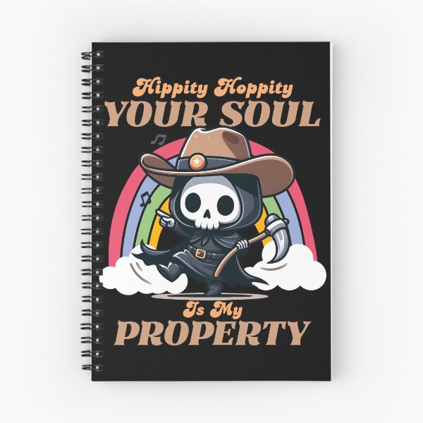 Item preview, Cute Grim Reaper - Funny "Hippity Hoppity, Your Soul Is My Property" designed and sold by Kawaii-n-Spice.