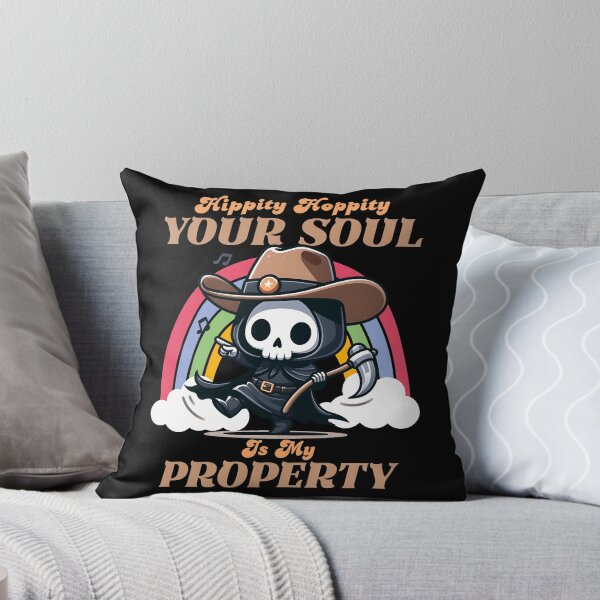 Item preview, Cute Grim Reaper - Funny "Hippity Hoppity, Your Soul Is My Property" designed and sold by Kawaii-n-Spice.