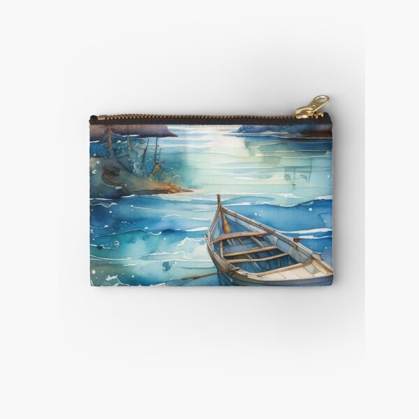 Item preview, Boat in a serene sea landscape designed and sold by Rompecabezas.
