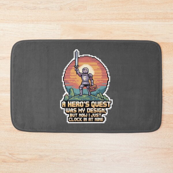 Item preview, A Hero’s Quest: Pixel Art Office Adventure Sticker designed and sold by skiprender.