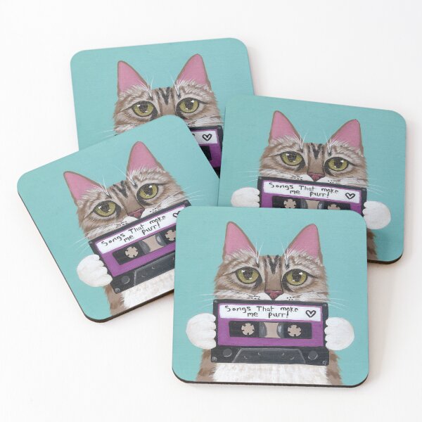 Item preview, Kitty Made A Mixtape designed and sold by KilkennyCat Art.