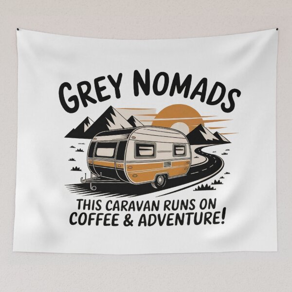 Item preview, Grey Nomads, Runs on Coffee designed and sold by Random Designs.