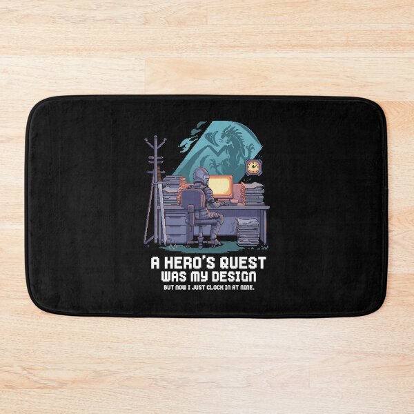 Item preview, A Hero's Quest - Office Humor Pixel Art T-shirt designed and sold by skiprender.