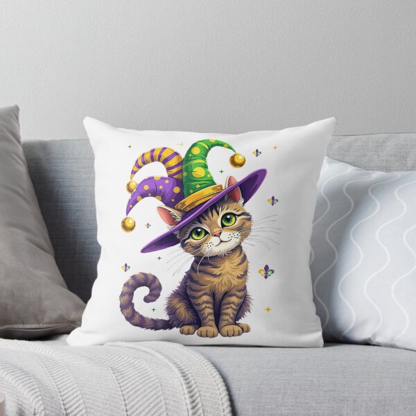 Aperçu de l'œuvre Mardi Gras drôle Meowdy Gras drôle Meowdi Gras Mardi Gras 2025 créée et vendue par ArtByKatti.