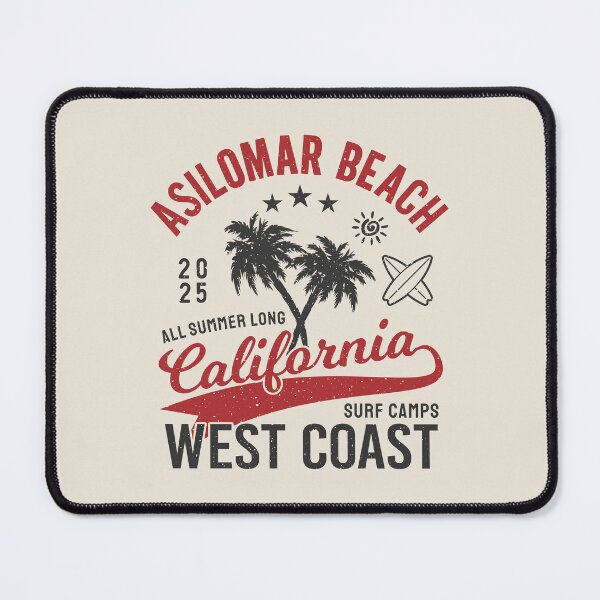 Item preview, Asilomar Beach Surf Camp Surfing Monterey West Coast California designed and sold by eclecTEEq.