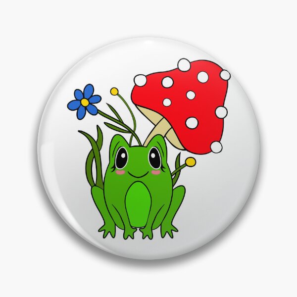 Item preview, Cottagecore Frog and Mushroom designed and sold by Sartoris Art.