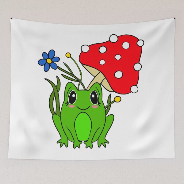 Item preview, Cottagecore Frog and Mushroom designed and sold by Sartoris Art.