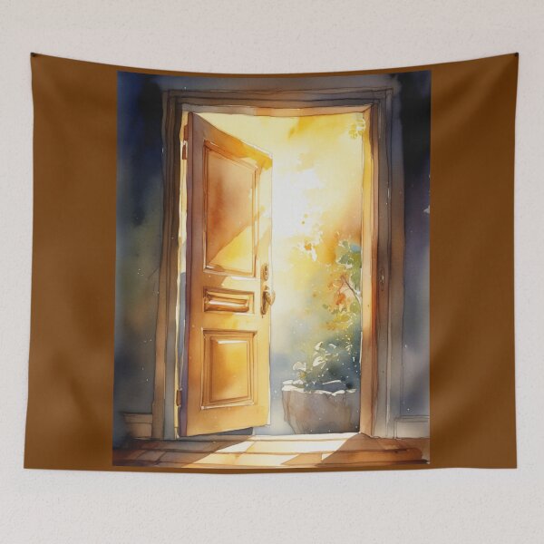 Item preview, Sunset at a open door designed and sold by Rompecabezas.