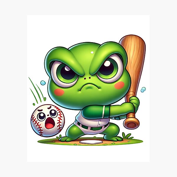 Item preview, Frog hit in baseball designed and sold by ATOTI.