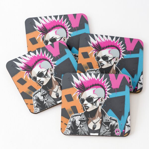 Item preview, Copy of Copy of Street Art Punk – The Rebellious Icon designed and sold by AI-Syn-Pro.