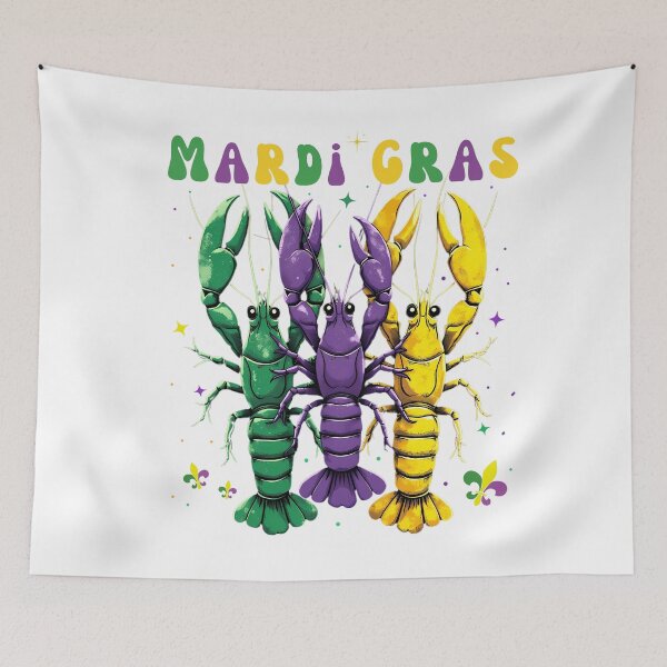 Item preview, Funny Mardi Gras Crawfish Jester Hat Bead New Orleans 2025 designed and sold by ArtByKatti.