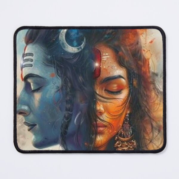 Item preview, Divine Ardhanarishvara – Shiva & Parvati Cosmic Balance Art designed and sold by PrintopiaHub.