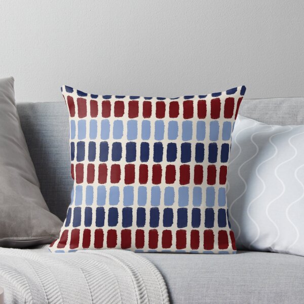 Item preview, Dark Red and Blue Dotted Brush Stroke, Stripes Geometric  designed and sold by OneThreeSix.