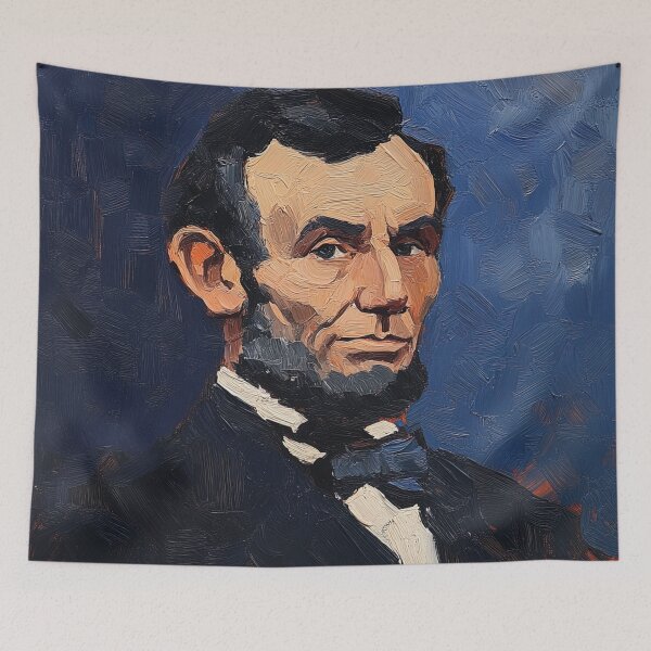 Item preview, Abraham Lincoln | Post-impressionist painting style designed and sold by ComicsFactory.