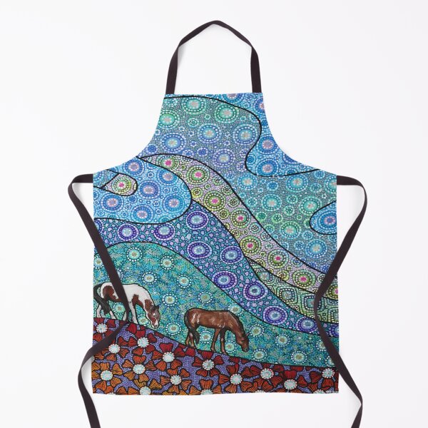 Item preview, Two Horses Grazing in the Valley designed and sold by ManonElmendorp.