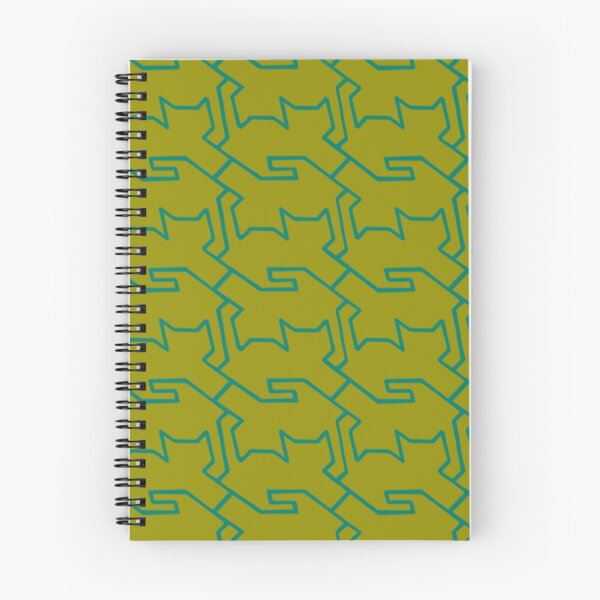 Artikelvorschau, Katzenlabyrinth Golden Olive Teal Blau entworfen und verkauft von pinebluedesign.