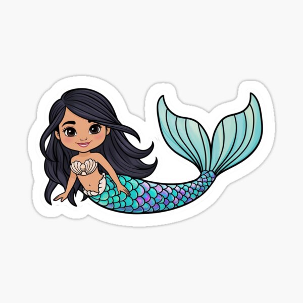 Item preview, Kawaii Cartoon indian inspired Mermaid designed and sold by hannah01789.