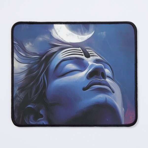 Item preview, Mystical Lord Shiva Crescent Moon Spiritual Design designed and sold by PrintopiaHub.