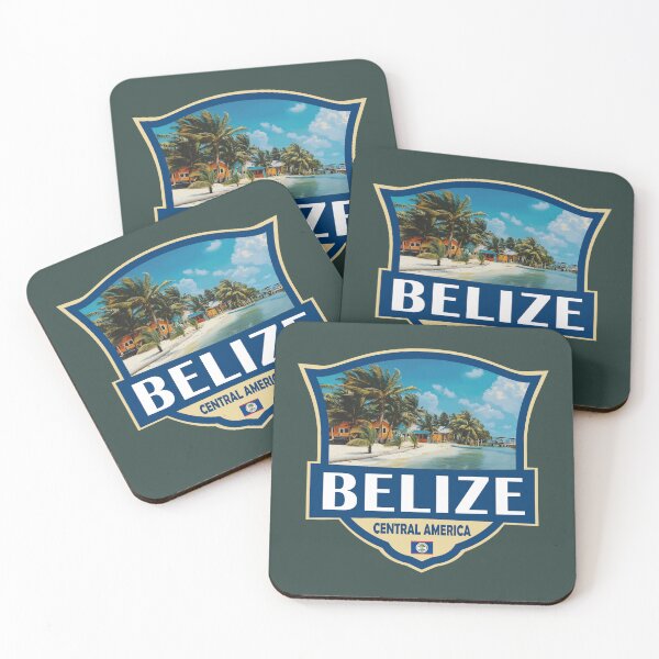 Item preview, Belize Illustration Retro Badge designed and sold by KrisSidDesigns.