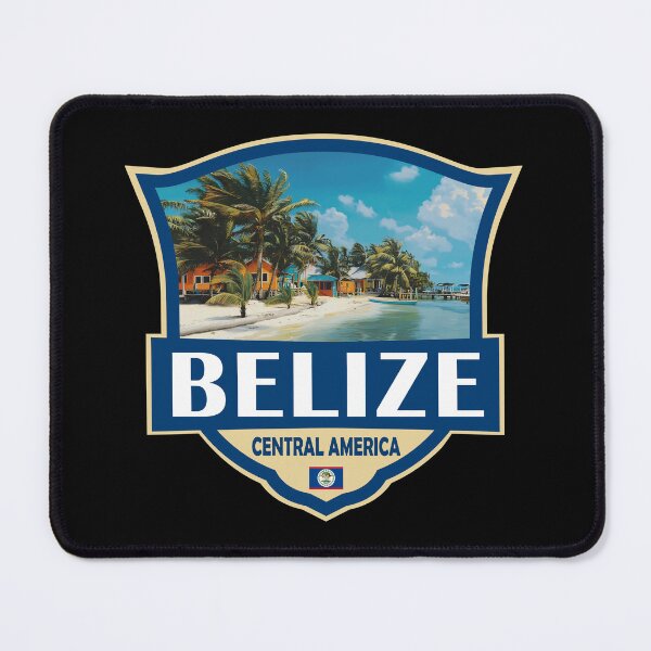 Item preview, Belize Illustration Retro Badge designed and sold by KrisSidDesigns.