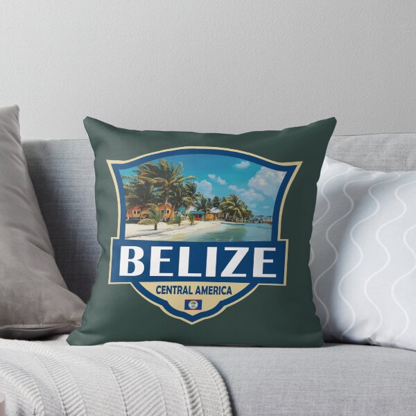 Item preview, Belize Illustration Retro Badge designed and sold by KrisSidDesigns.