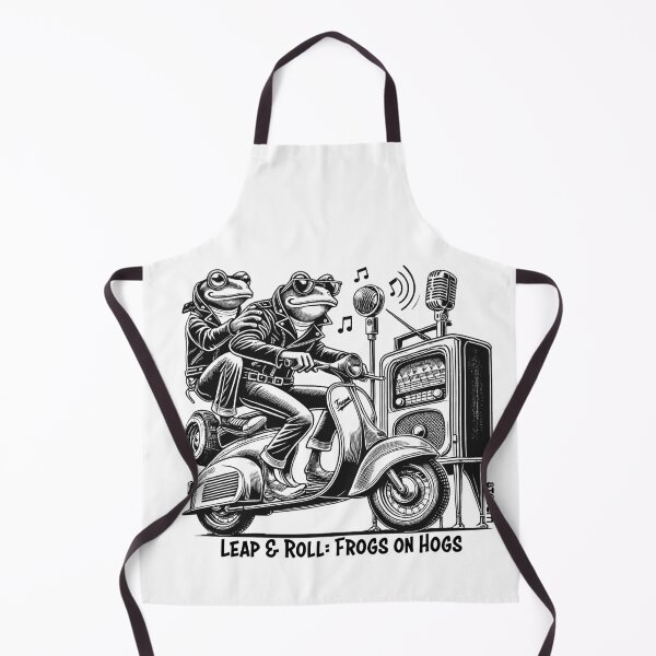 Item preview, frogs in a vespa motorcycle in black and white designed and sold by 8Totem.