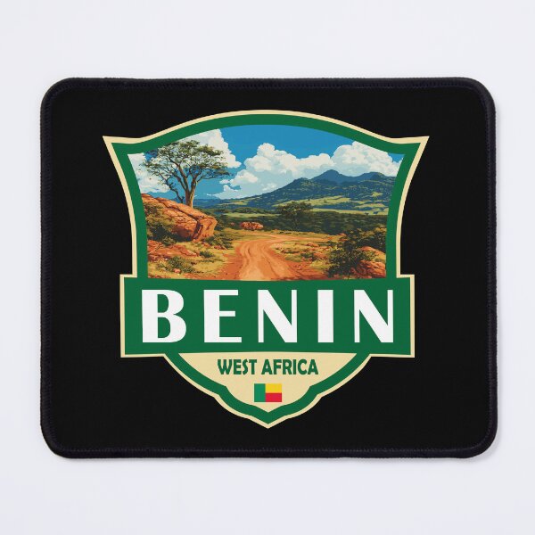 Item preview, Benin Illustration Retro Badge designed and sold by KrisSidDesigns.