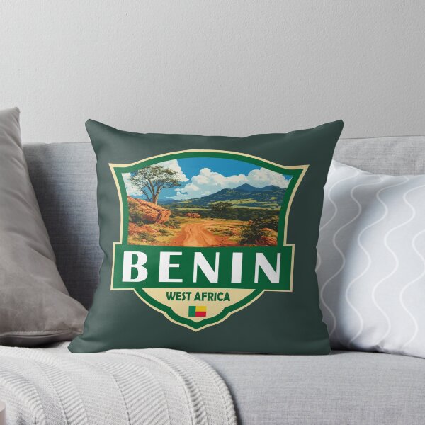 Item preview, Benin Illustration Retro Badge designed and sold by KrisSidDesigns.
