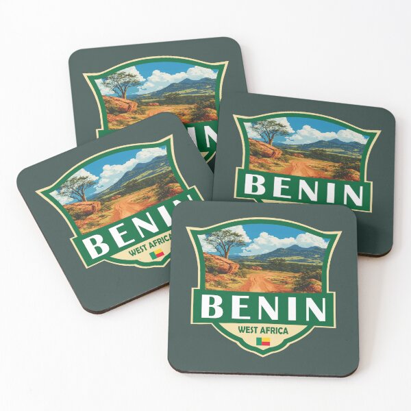 Item preview, Benin Illustration Retro Badge designed and sold by KrisSidDesigns.