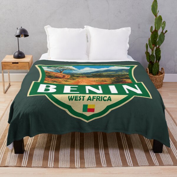 Item preview, Benin Illustration Retro Badge designed and sold by KrisSidDesigns.