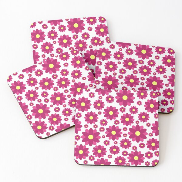 Item preview, Retro Boho Style Hippy Burgundy Red Flower Floral Print Pattern designed and sold by MaedK.