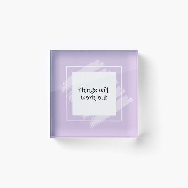 Item preview, Things will work out - motivational quote designed and sold by Naquo.