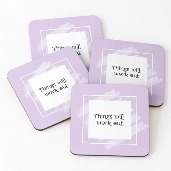 Item preview, Things will work out - motivational quote designed and sold by Naquo.
