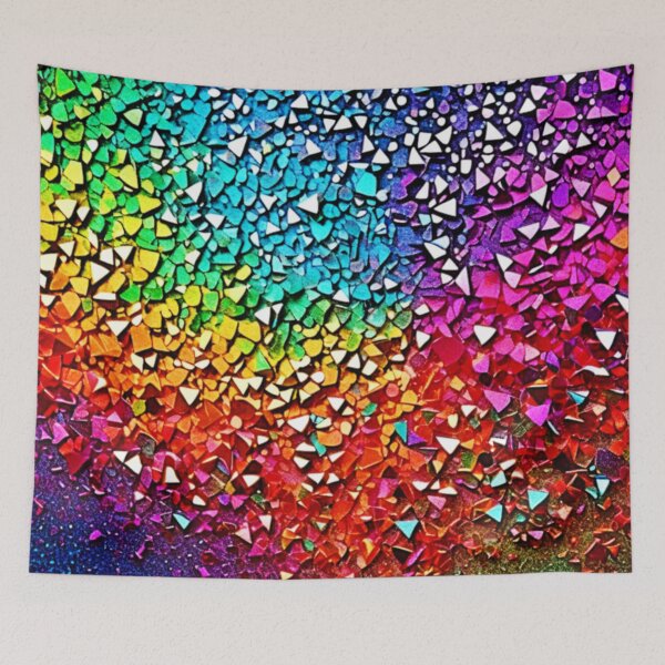 Item preview, Rainbow Fragment Mosaic designed and sold by Health And Fitness Posts e-Store.