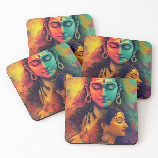 Item preview, Divine Ardhanarishvara – Shiva & Parvati Cosmic Balance Art designed and sold by PrintopiaHub.