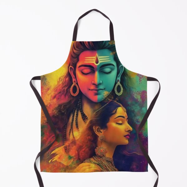 Item preview, Divine Ardhanarishvara – Shiva & Parvati Cosmic Balance Art designed and sold by PrintopiaHub.