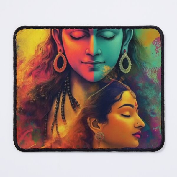 Item preview, Divine Ardhanarishvara – Shiva & Parvati Cosmic Balance Art designed and sold by PrintopiaHub.