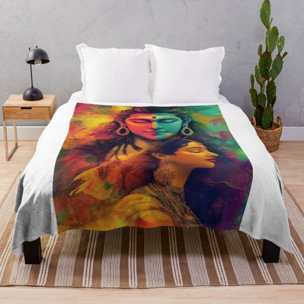 Item preview, Divine Ardhanarishvara – Shiva & Parvati Cosmic Balance Art designed and sold by PrintopiaHub.